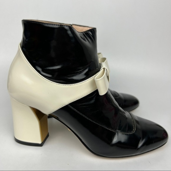 Gucci Nimue Mary Jane Patent Colorblock Ankle Boot - Picture 6 of 13